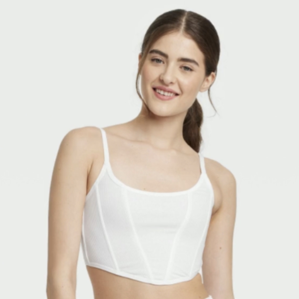 Women's Casual Corset - Colsie White Size Medium